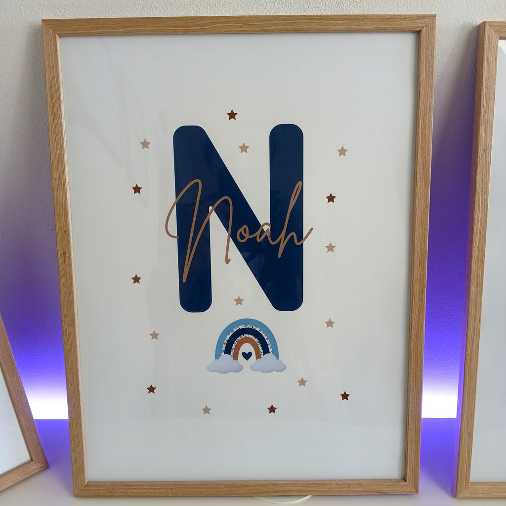 3 affiches personnalisées pour chambre de garçon – 30 x 40 cm