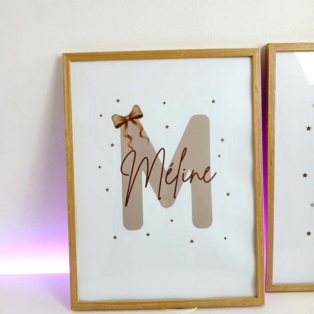 3 affiches personnalisées pour chambre fille ou garçon - 30 x 40 cm