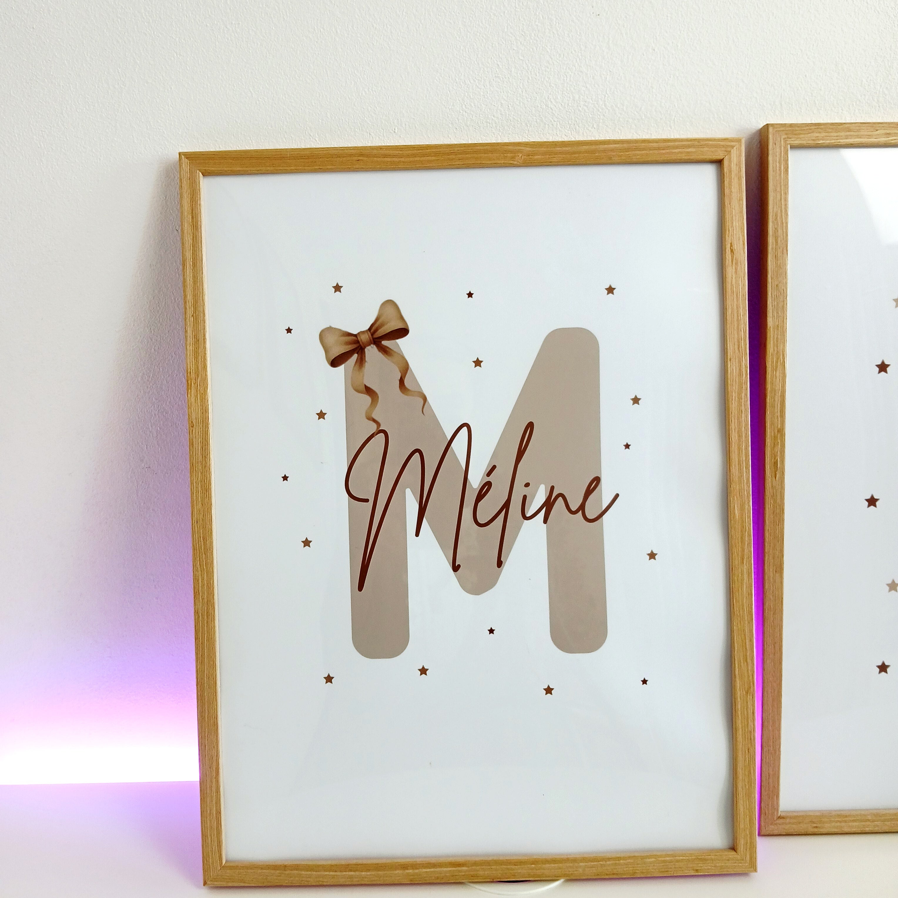 3 affiches personnalisées pour chambre fille ou garçon - 30 x 40 cm