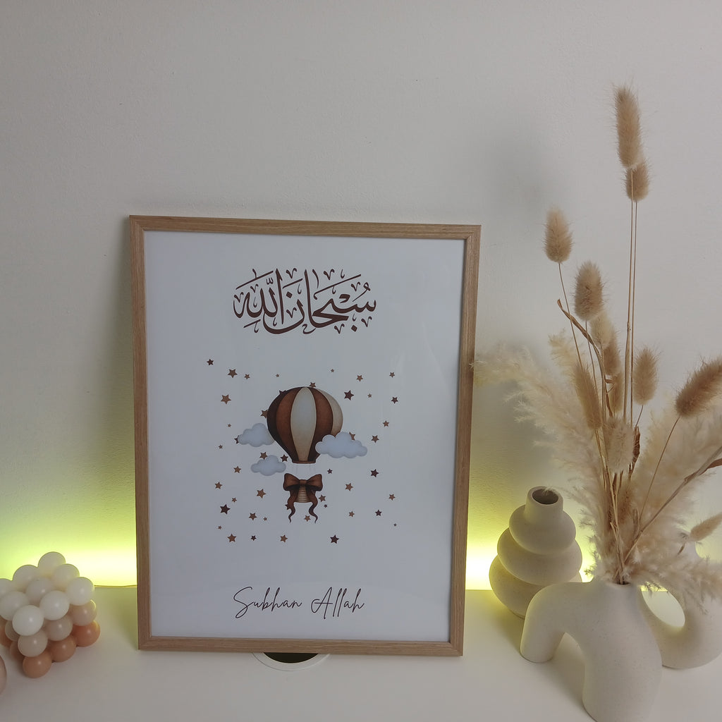 3 affiches marron et beige pour chambre de bébé – 30 x 40 cm, garçon ou fille, sans cadre