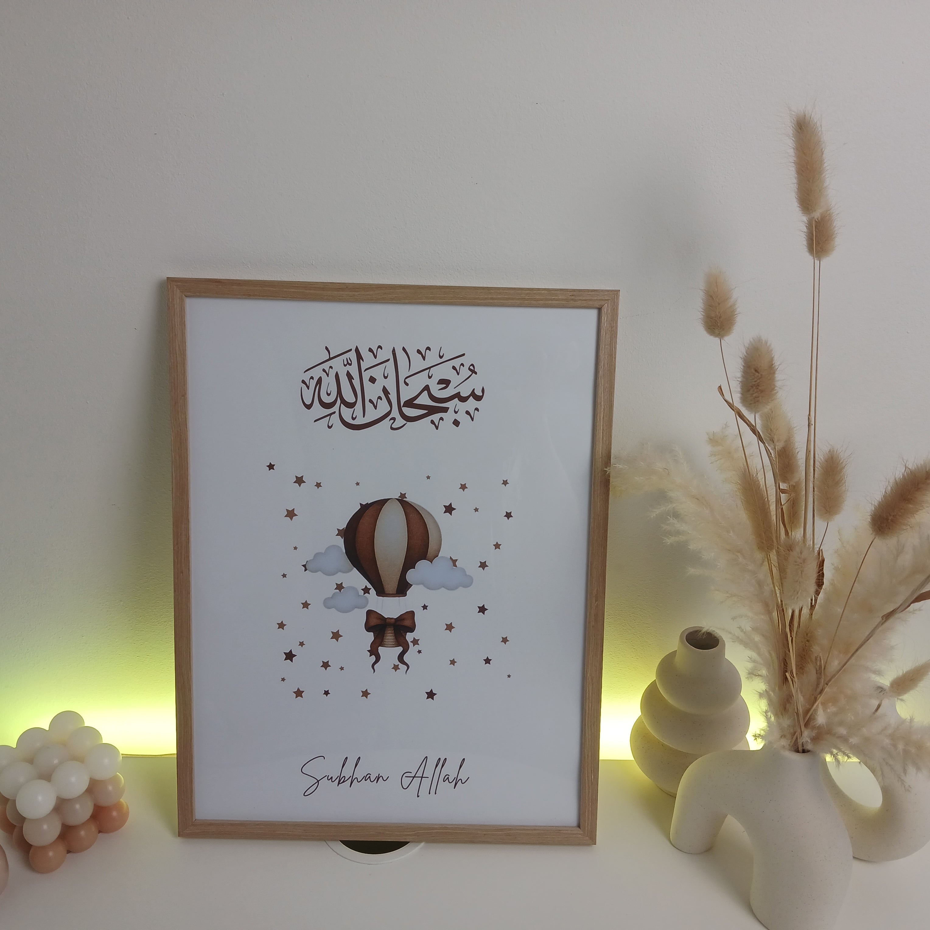 3 affiches marron et beige pour chambre de bébé – 30 x 40 cm, garçon ou fille, sans cadre